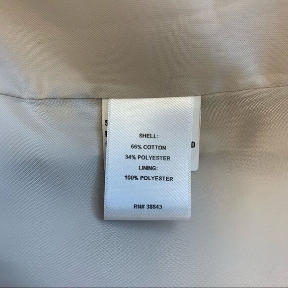 T Tahari beige puffed rolled collar jacket coat - Picture 13 of 13